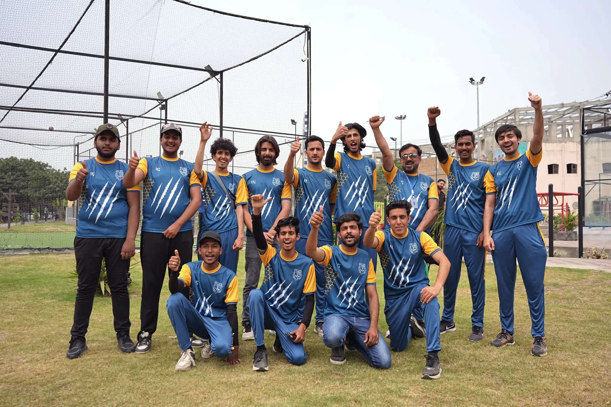 University of Rawalpindi victorious team celebrating championship win