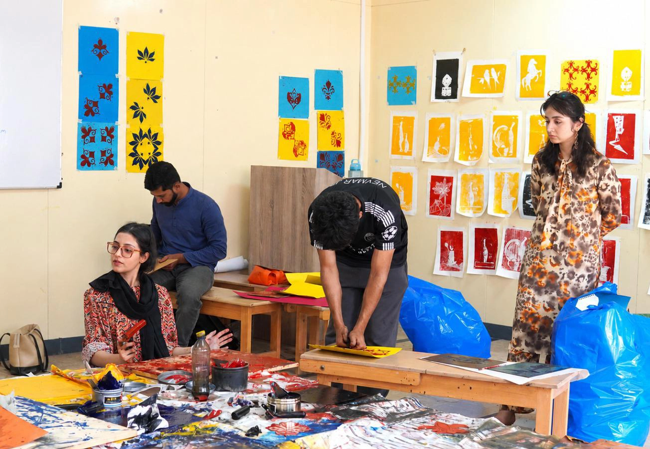UOR students participating in academic learning outside traditional classroom setting